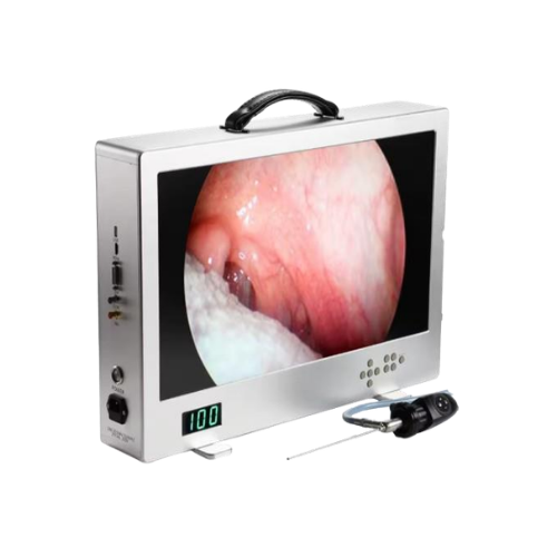 Torre de Vídeo Telepack 4 em 1 Full HD — Vista lateral com conectividade